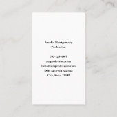 エッフェルタワー蝶とバラパターン 名刺 (裏面)