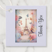 エッフェルタワー蝶と花ありがとう フェイバータグ (正面)