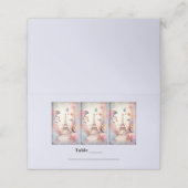 エッフェルタワー蝶と花のテーブル プレイスカード (外部開封)