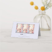 エッフェルタワー蝶と花のテーブル プレイスカード (正面)