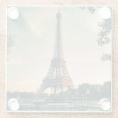 エッフェルタワー装飾用クッション ガラスコースター (裏面)