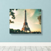 エッフェルタワー装飾用クッション キャンバスプリント (インサイチュ (ウッドフロア))