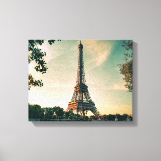 エッフェルタワー装飾用クッション キャンバスプリント (正面)