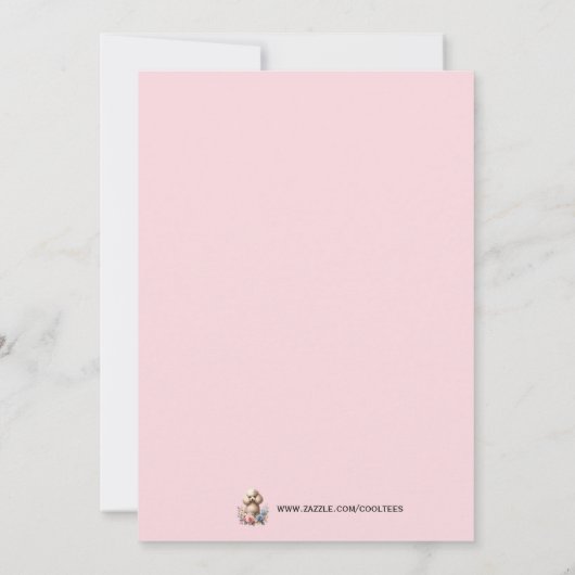 エッフェルタワー誕生日パリフランスフローラ 招待状 (裏面)