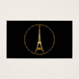 エッフェルタワー金ゴールドグリッタースパークルズ名刺