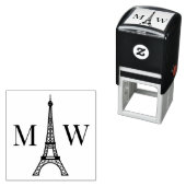 エッフェルタワー2イニシャルカップル結婚ズモノグラム2 セルフインキングスタンプ (インサイチュ)