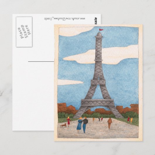 エッフェルタワー – はがき (正面/裏面)