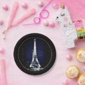 エッフェルタワー&シュルレアルパリアート/love France BVP ペーパープレート (パーティー)