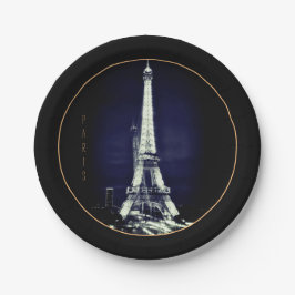 エッフェルタワー&シュルレアルパリアート/love France BVP ペーパープレート