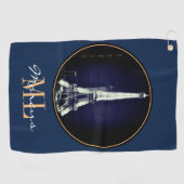 エッフェルタワー&スールアルパリアート/ラブフランスゴルフ ゴルフタオル (横)