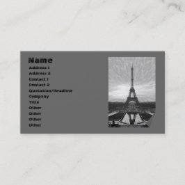 エッフェルタワー、テンプレート 名刺