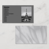 エッフェルタワー、テンプレート 名刺 (正面/裏面)