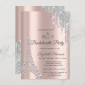 エッフェルタワー、ドリップバラ金ゴールドバチェロレッテ 招待状 (正面/裏面)