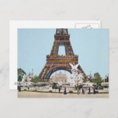 エッフェルタワー，パリフランス1889 ポストカード (正面/裏面)