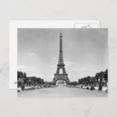 エッフェルタワー，パリフランス1909 ポストカード (正面/裏面)