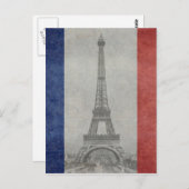 エッフェルタワー，パリフランス ポストカード (正面/裏面)