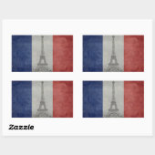 エッフェルタワー，パリフランス 長方形シール (シート)