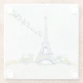 エッフェルタワー|パリライフウィカラーインクイラストレーション ガラスコースター (裏面)