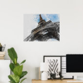 エッフェルタワー,パリ,フランスのはがき ポスター (ホームオフィス)