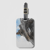 エッフェルタワー,パリ,フランスのはがき ラゲッジタグ (正面縦)