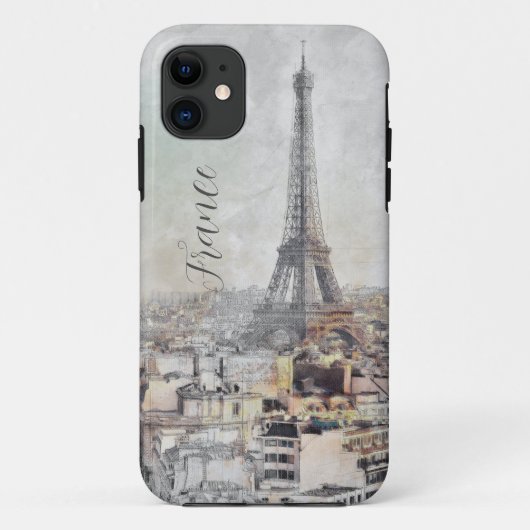 エッフェルタワー。パリ、フランスのCase-Mate iPhoneケース Case-Mate iPhoneケース (裏面)