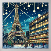 エッフェルタワー(パリ、フランス) ポスター (正面)