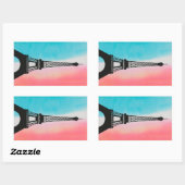 エッフェルタワー（パリ） 長方形シール (シート)