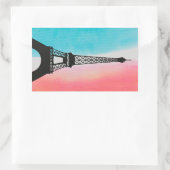 エッフェルタワー（パリ） 長方形シール (バッグ)