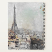 エッフェルタワー。フランスのパリはがき プランナー手帳 (裏面)