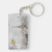 エッフェルタワー。フランス,パリ キーホルダー (裏面)