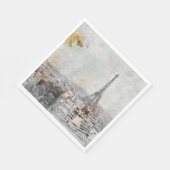 エッフェルタワー。フランス，パリ スタンダードランチョンナプキン (角)