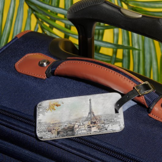 エッフェルタワー。フランス，パリ ラゲッジタグ (正面インサイチュ3)