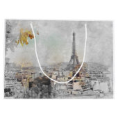 エッフェルタワー。フランス，パリ ラージペーパーバッグ (裏面)
