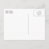 エッフェルタワー、ブルースカイ、パリ、フランス ポストカード (裏面)