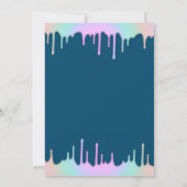 エッフェルタワー、レインボードリップスブルーキンチェニェラ 招待状 (裏面)