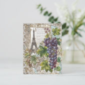 エッフェルタワー(ヴィンテージ葡萄) シーズンポストカード (スタンド正面)