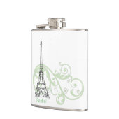 エッフェルタワー（巻物付き） フラスク (左)