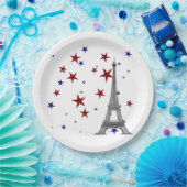 エッフェルタワー（星） ペーパープレート (パーティー)