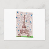 エッフェルタワー（渦と星） ポストカード (正面)