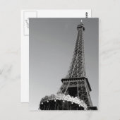 エッフェルタワー(白黒) ポストカード (正面/裏面)
