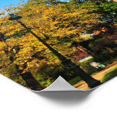 エッフェルタワー(秋の木と葉) ポスター (角)