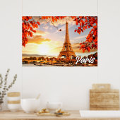 エッフェルタワー(秋) |フランス,パリ ポスター (キッチン)