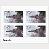 エッフェルタワー（花あり） 長方形シール (シート)