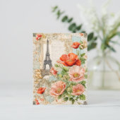 エッフェルタワー（赤いポピーの花） シーズンポストカード (スタンド正面)
