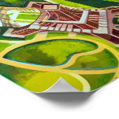 エッフェルタワーAbove Dellaunay抽象芸術 ポスター (角)