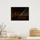 エッフェルタワーAcross the Night Sky ポスター (キッチン)