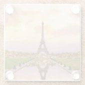 エッフェルタワーatサンライズfromトロカデロ噴水 ガラスコースター (裏面)