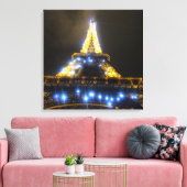 エッフェルタワーatナイト キャンバスプリント (インサイチュ (リビング))