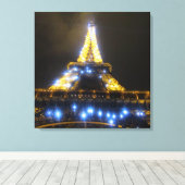 エッフェルタワーatナイト キャンバスプリント (インサイチュ (ウッドフロア))