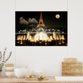 エッフェルタワーatナイト ポスター (キッチン)